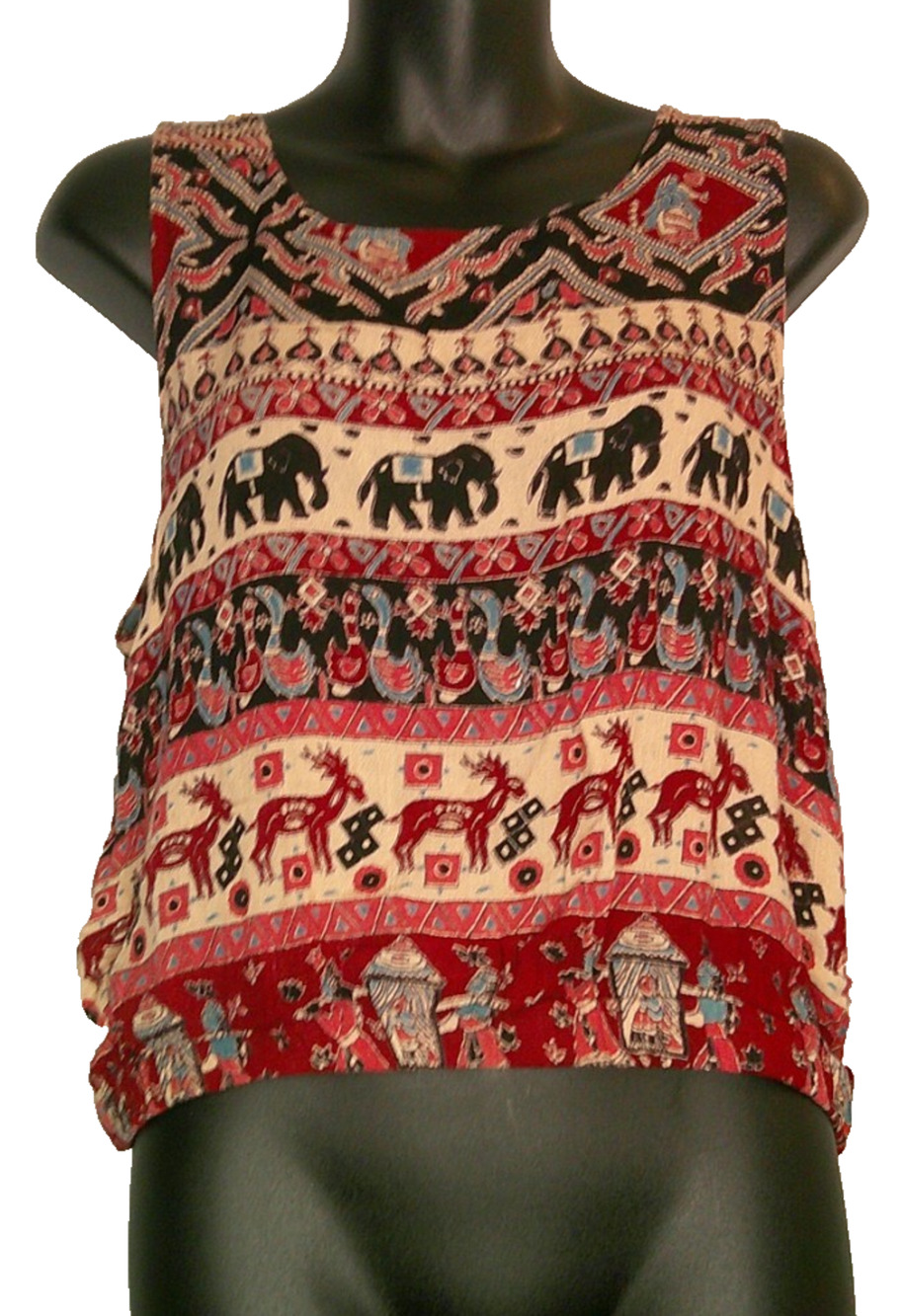 Forever 21 Juniors Large Boho Cropped Sleeveless Top with Open Back